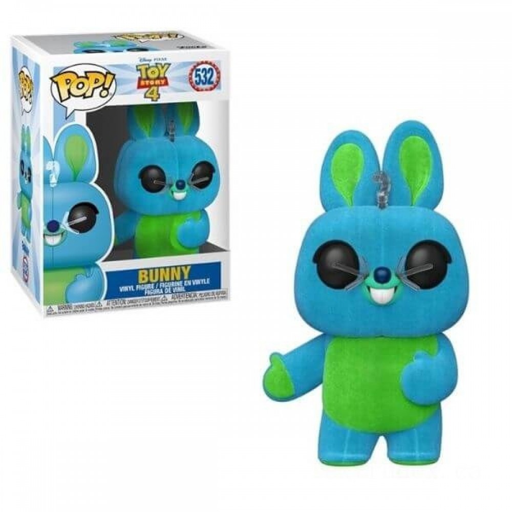 Plaything Story 4 Rabbit Flocked EXC Funko Stand Out! Plastic