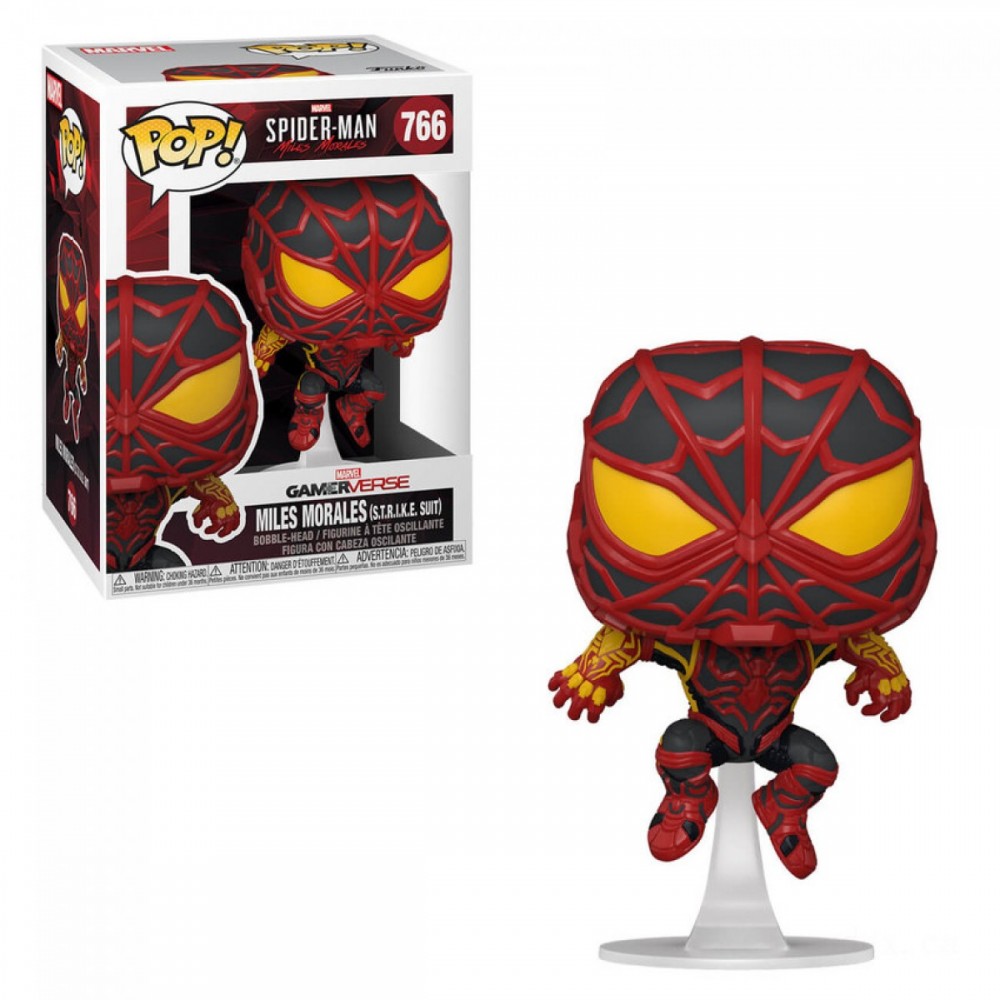 Marvel Spiderman Miles Morales Striped Match Pop! Vinyl fabric
