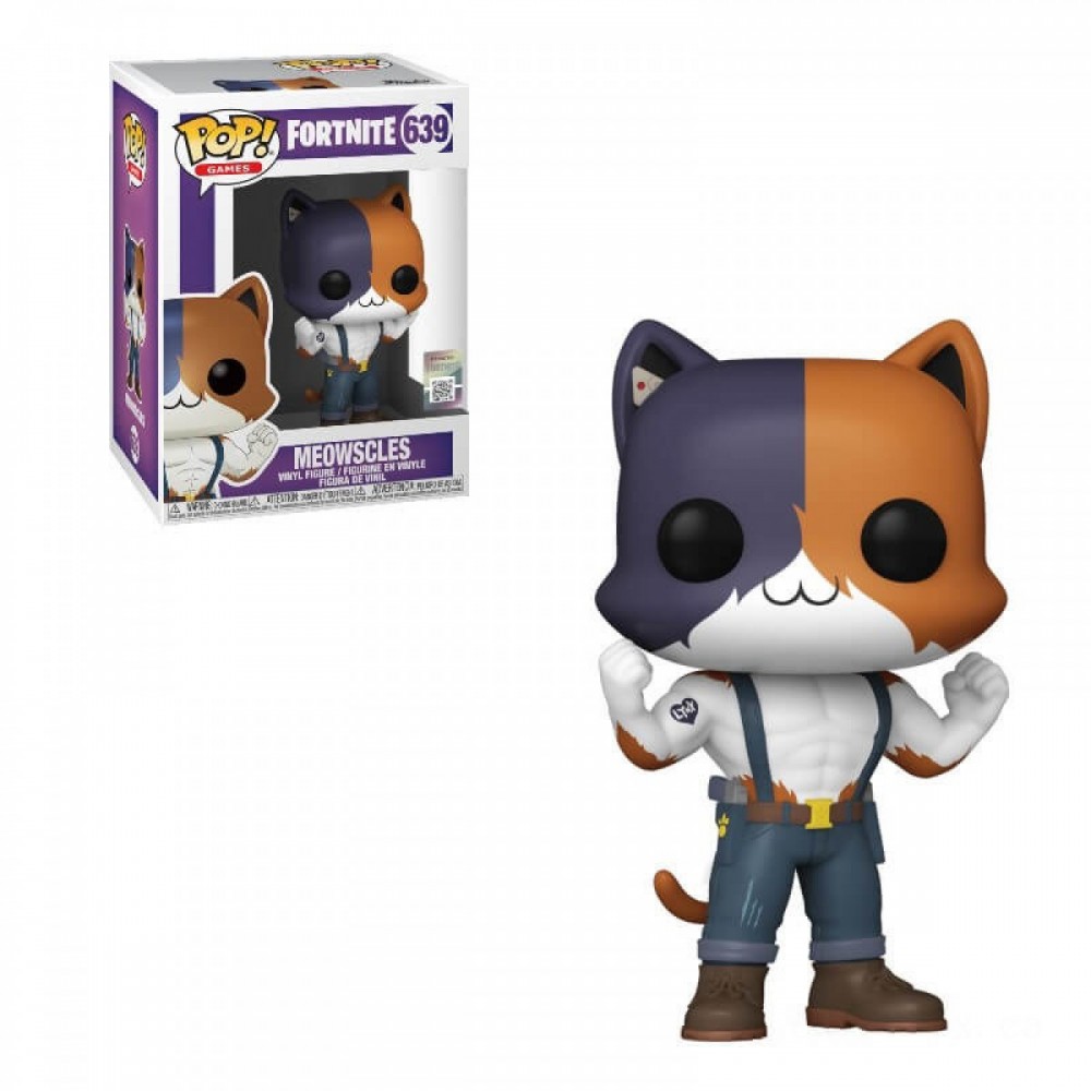 Holiday Gift Sale - Fortnite Meowscles Funko Pop! Vinyl fabric - Give-Away Jubilee:£8