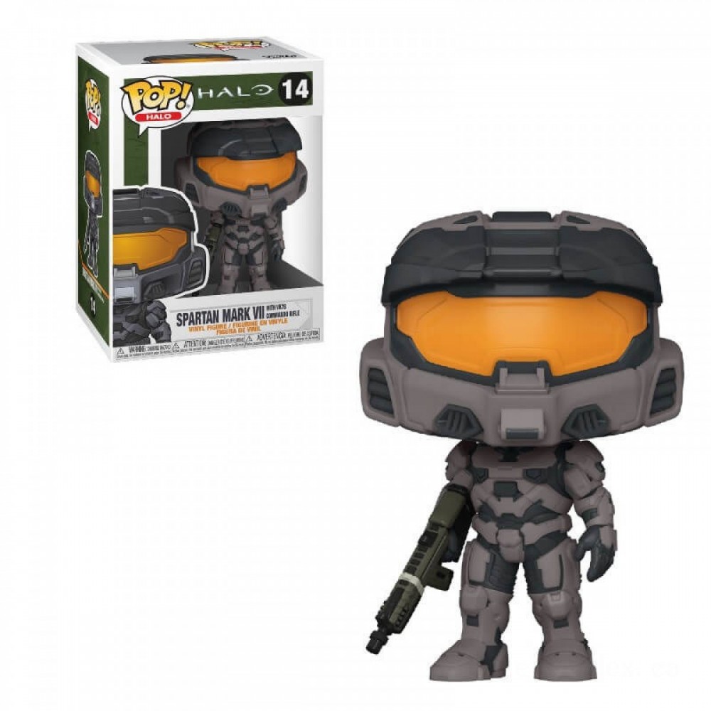 Halo Infinite Mark VII Along With Commando Rifle Funko Stand Out! Vinyl fabric