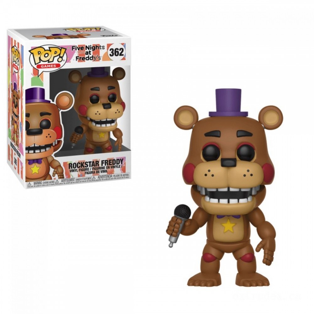 Five Nights at Freddy's Pizza Simulation Rockstar Freddy Funko Stand Out! Vinyl fabric