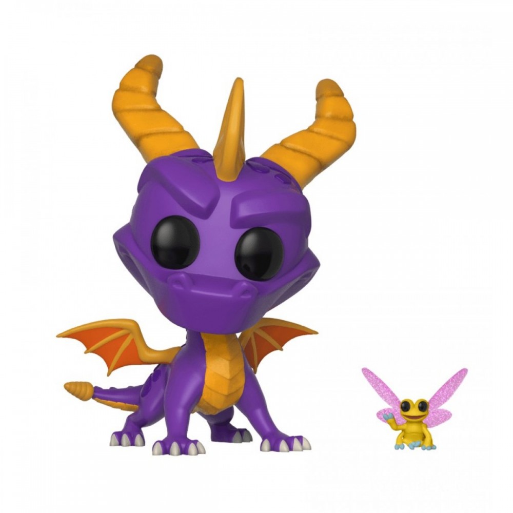 Spyro the Monster along with Sparx Funko Pop! Vinyl fabric