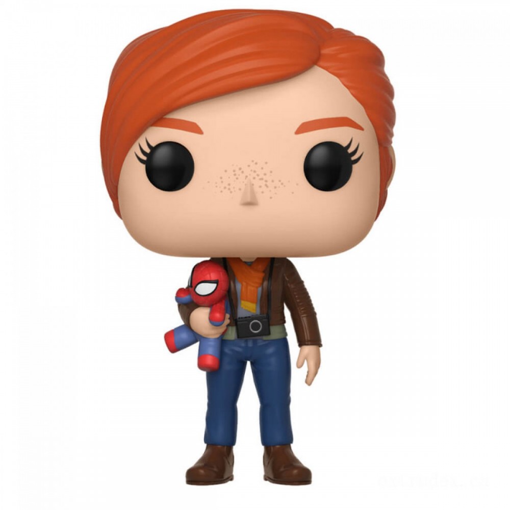 Marvel Spider-Man Gamerverse Mary Jane along with Plush Funko Stand Out! Vinyl