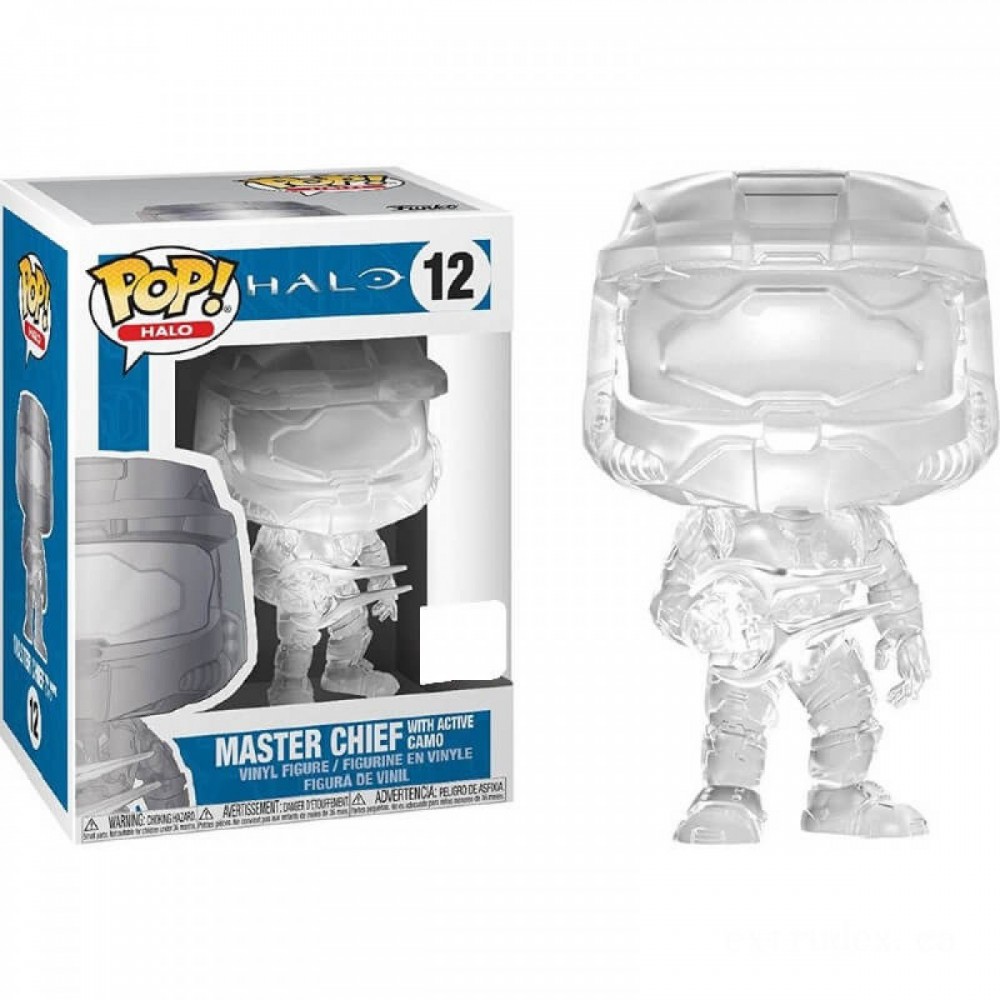 Halo Master Main with Energy Saber Translucent EXC Funko Stand Out! Vinyl