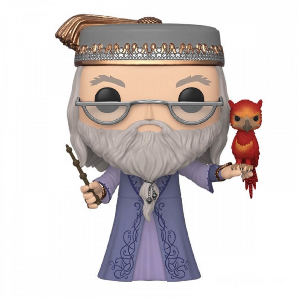 Harry Potter Dumbledore along with Fawkes 10-Inch Funko Stand Out! Plastic