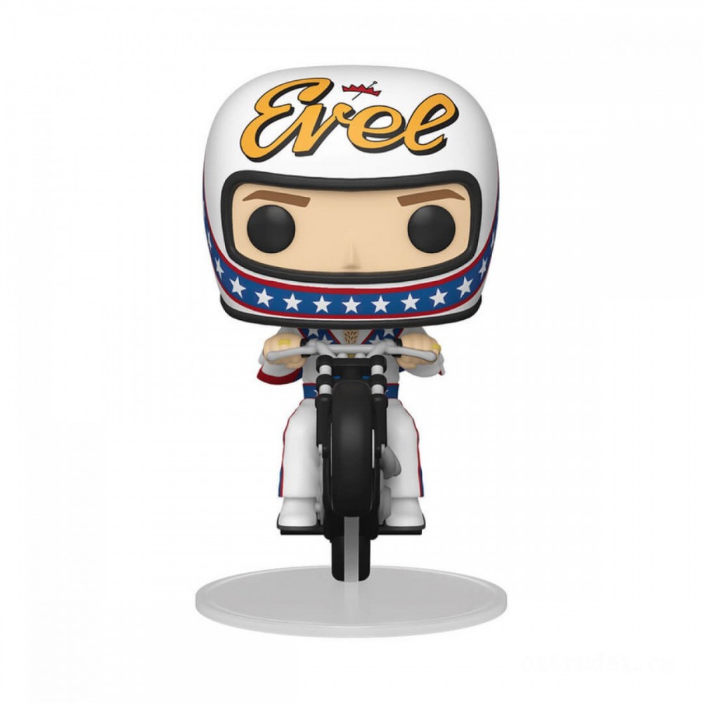 April Showers Sale - Evel Knievel on Bike Funko Stand Out! Trip - Get-Together Gathering:£24[bec10635nn]