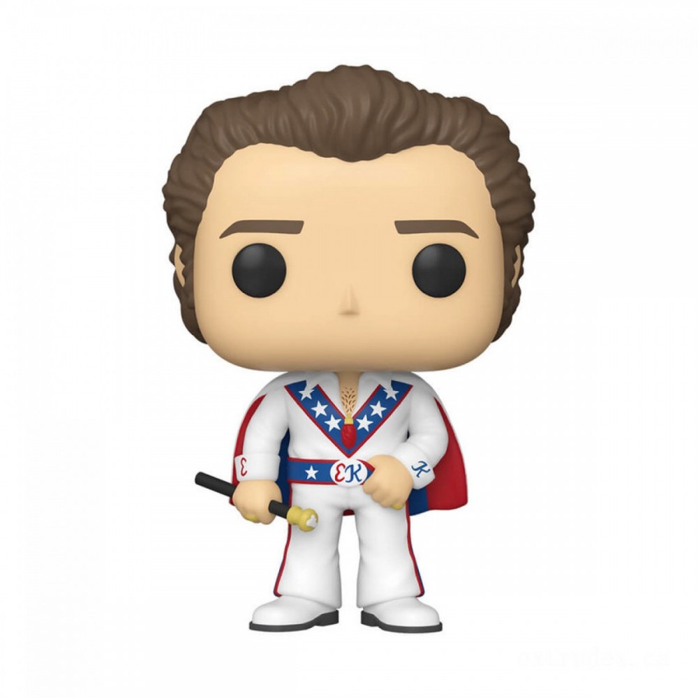 Evel Knievel with Peninsula along with Chase Funko Pop! Vinyl fabric