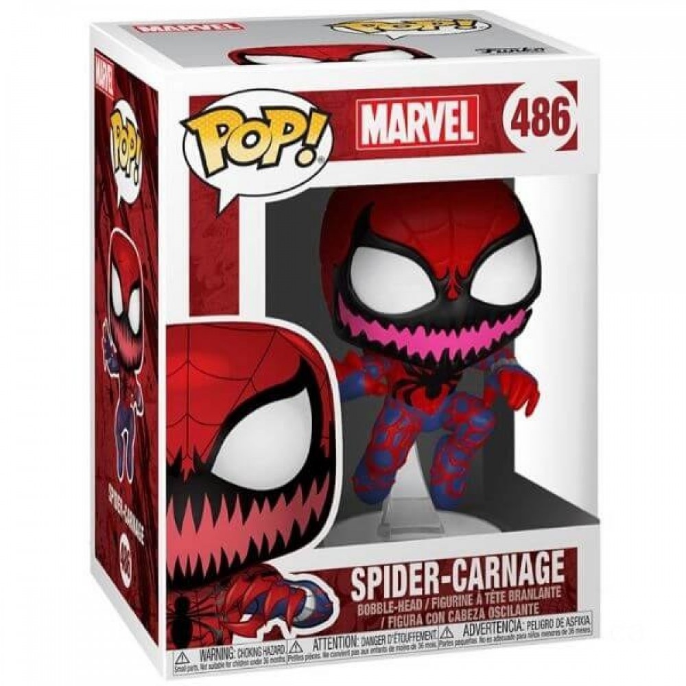 Doorbuster Sale - Marvel Spider-Man Spider-Carnage EXC Funko Stand Out! Vinyl - Galore:£11