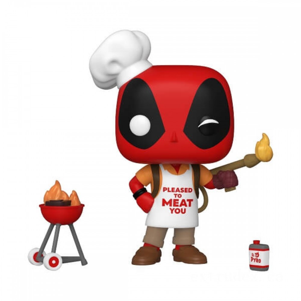 Marvel Deadpool 30th Lawn Griller Deadpool Funko Stand Out! Vinyl