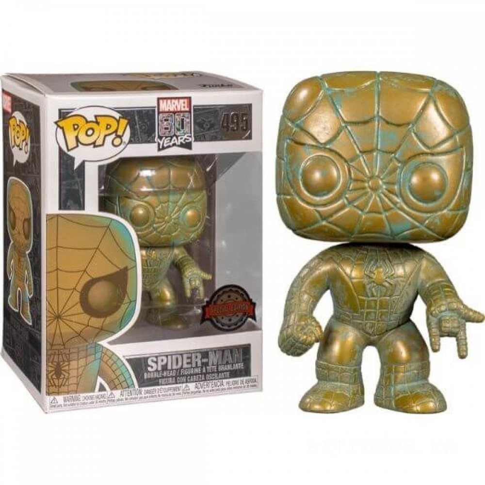 Marvel 80th Spider-Man Patina EXC Funko Stand Out! Vinyl