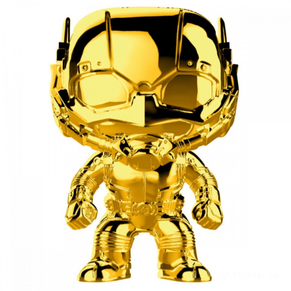 Wonder MS 10 Ant-Man Gold Chrome Funko Stand Out! Vinyl fabric