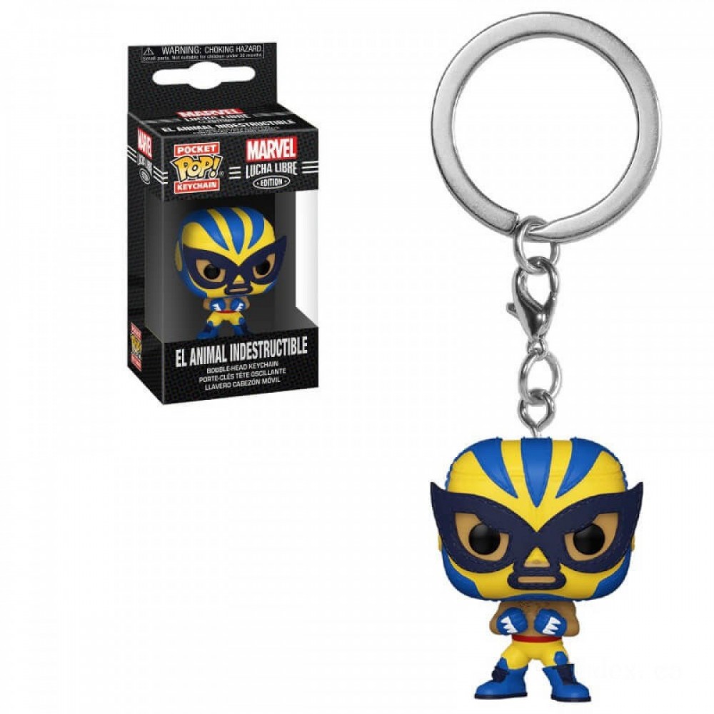 Cyber Monday Week Sale - Marvel Luchadores Wolverine Stand Out! Keychain - Blowout:£3[coc10774li]