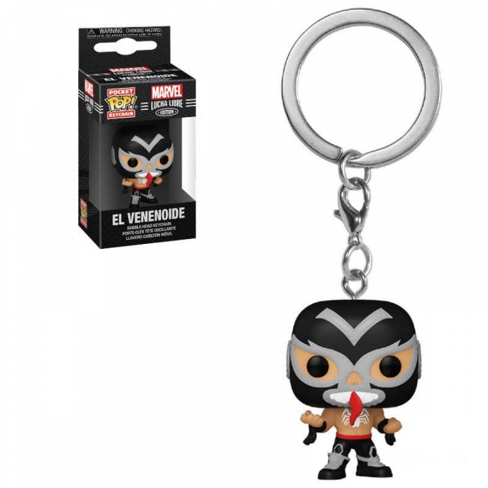 Clearance Sale - Marvel Luchadores Poison Stand Out! Keychain - Fire Sale Fiesta:£3
