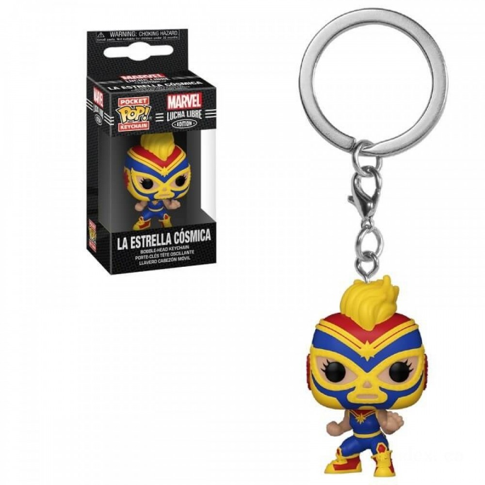 Marvel Luchadores Captain Marvel Stand Out! Keychain