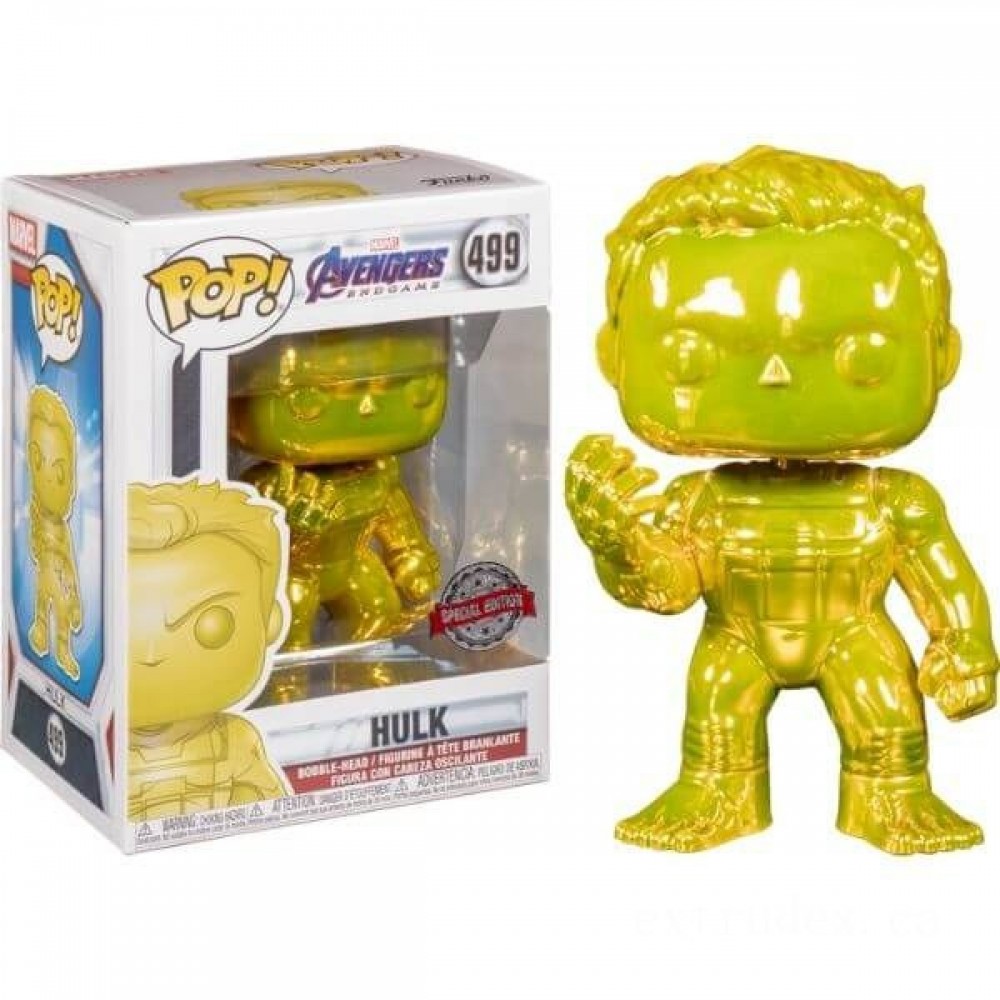 Marvel Avengers 4 Yellow Chrome Giant EXC Funko Stand Out! Plastic
