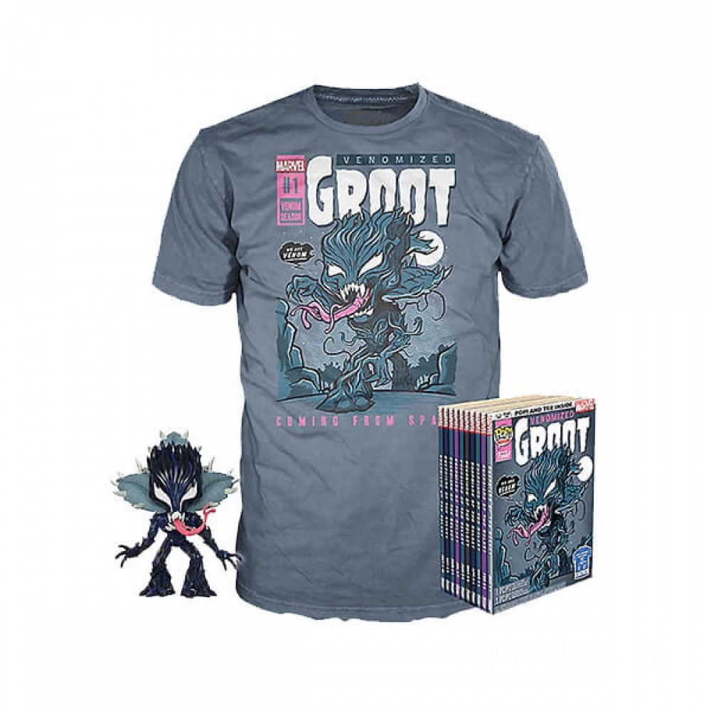 Marvel Venom Groot GITD EXC Stand Out as well as Tee Bundle