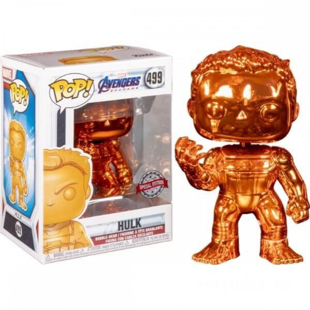 Exclusive Offer - Marvel Avengers 4 Orange Chrome Giant EXC Funko Stand Out! Vinyl - Curbside Pickup Crazy Deal-O-Rama:£12