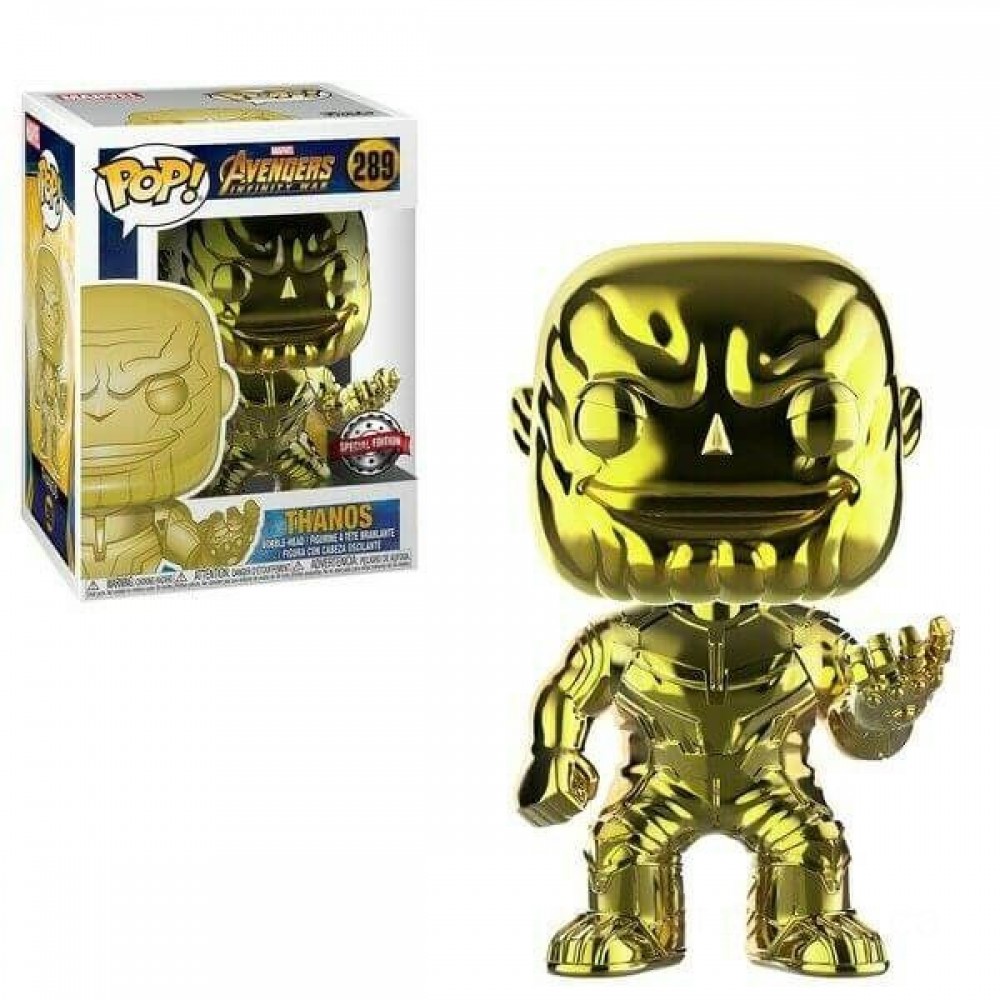 Marvel Thanos Yellowish Chrome EXC Funko Stand Out! Plastic