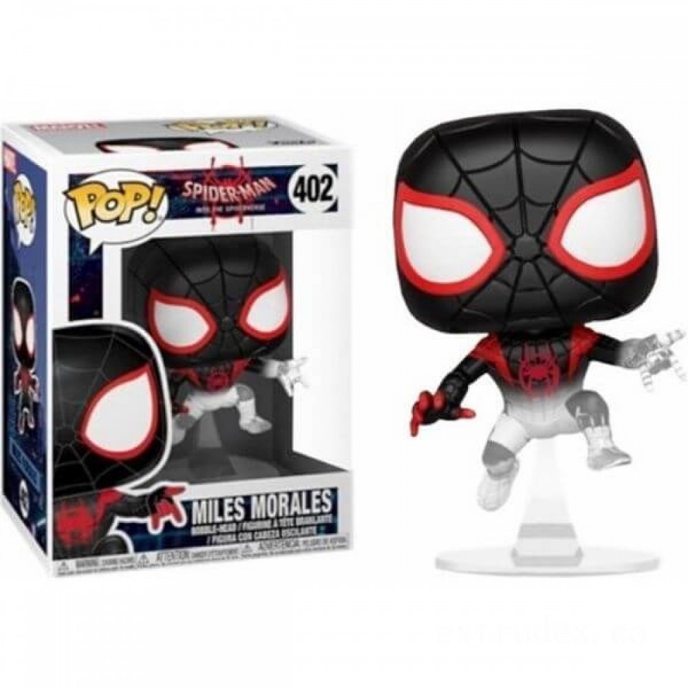 Marvel Spider-Man: Into The Spiderverse Far Morales Translucent EXC Funko Stand Out! Vinyl fabric