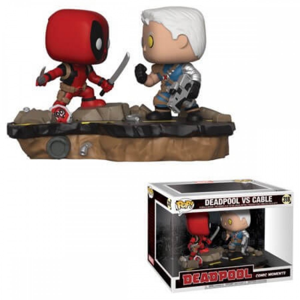 Price Reduction - Deadpool Comic Moments Deadpool vs Wire Funko Stand Out! Vinyl 2-Pack - X-travaganza:£20