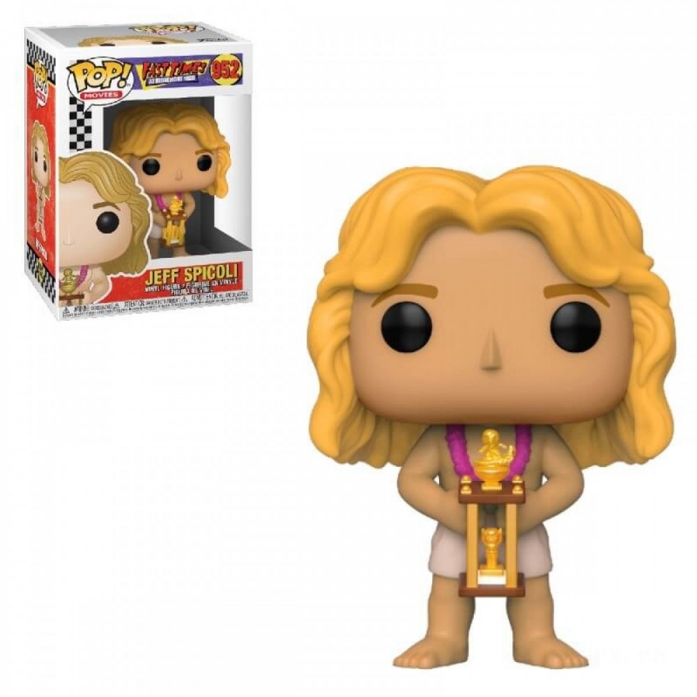 Prompt Moments at Ridgemont High Jeff Spicoli along with Prize Funko Pop! Vinyl fabric