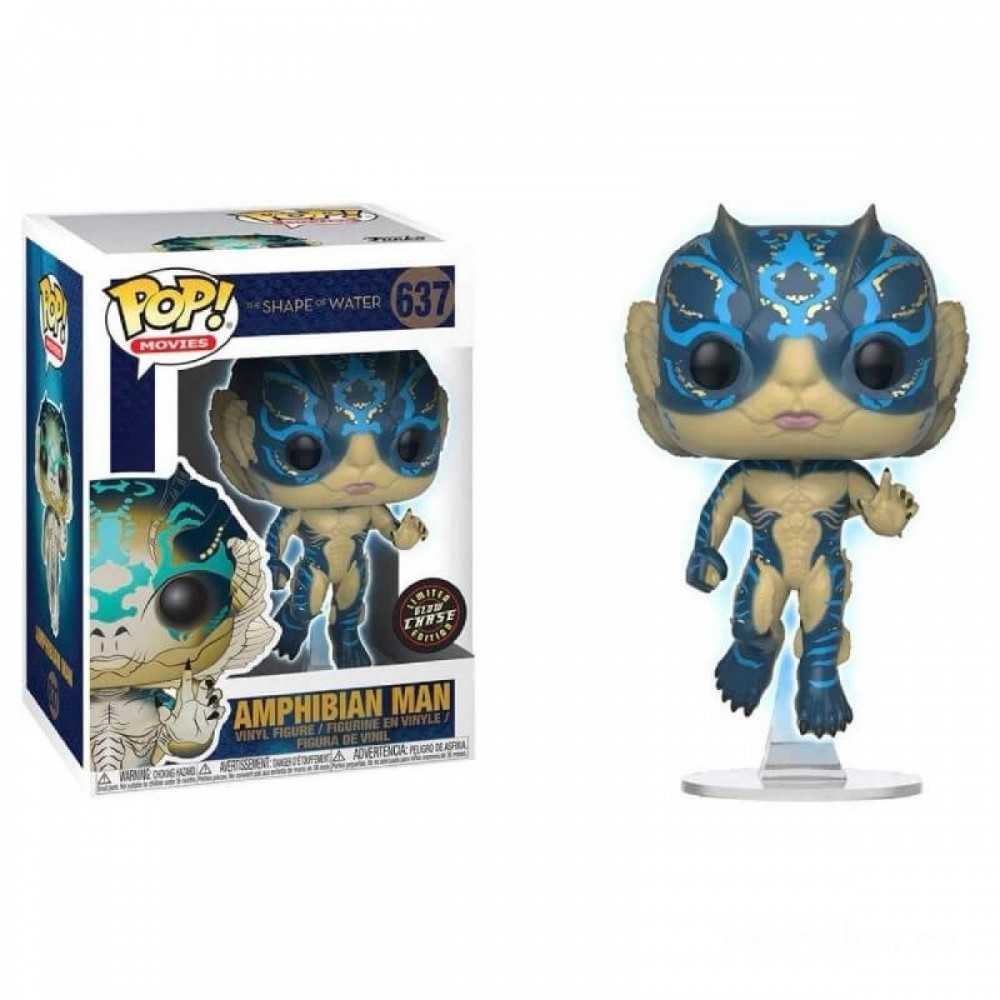 Valentine's Day Sale - Shape of Water Amphibian Man with Radiance Funko Stand Out! Vinyl - Doorbuster Derby:£8