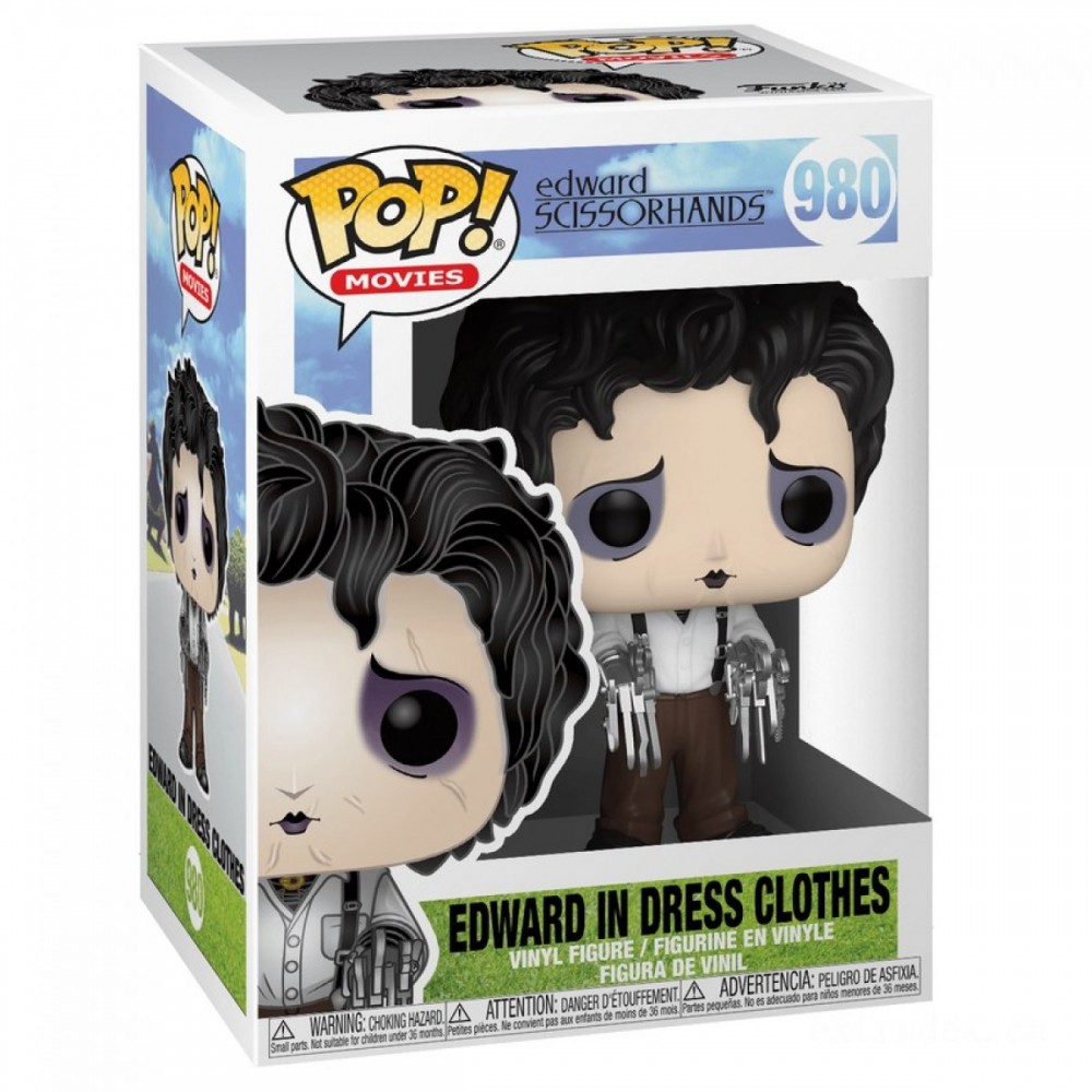 Edward Scissorhands in Outfit Clothing Funko Stand Out! Vinyl fabric