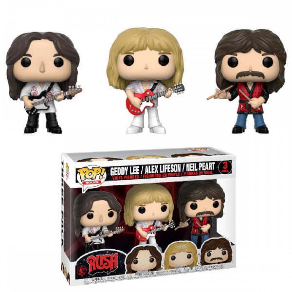 Stand out! Stones Rush Geddy, Alex, Neil 3-pack Funko Stand Out! Vinyl fabric