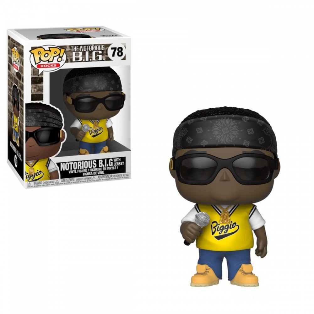 Stand out! Stones Notorious B.I.G. in Jersey Funko Pop! Vinyl fabric