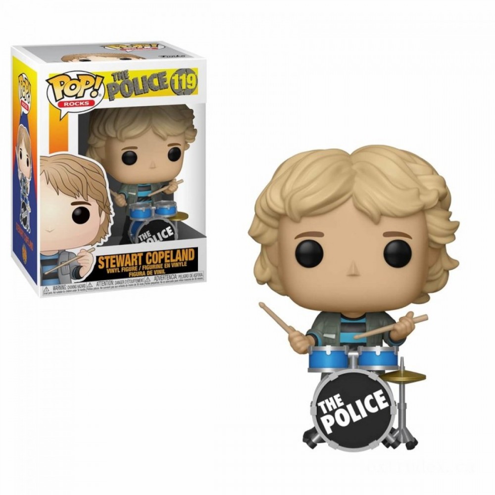 Pop Stones The Police Stewart Copeland Funko Stand Out! Vinyl fabric