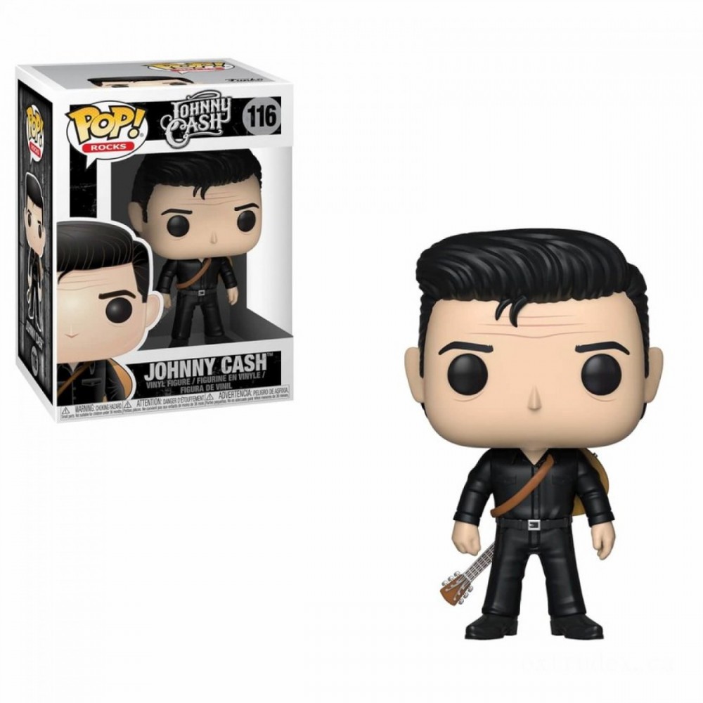 Pop! Rocks Johnny Cash in Black Funko Pop! Plastic
