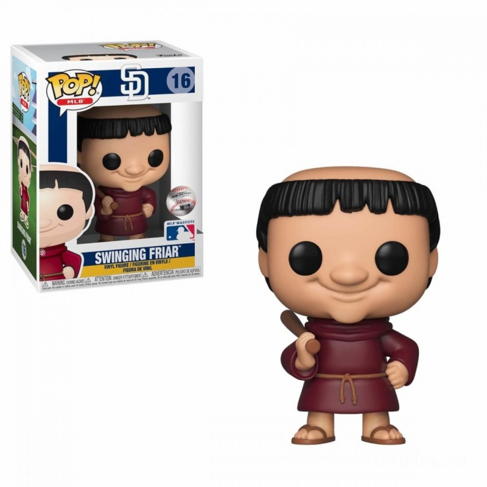 MLB Padres Moving Friar Funko Stand Out! Plastic