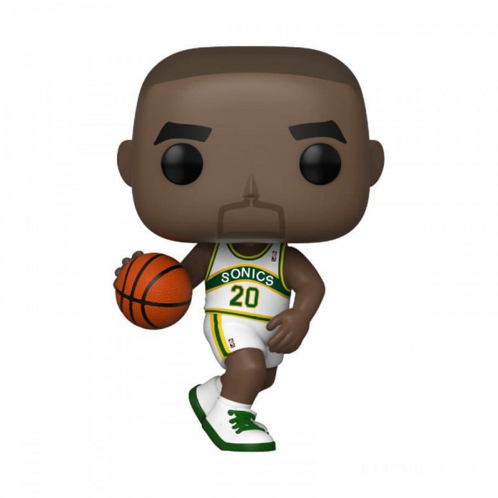 NBA Legends Gary Payton Sonics (Home Jacket) Funko Stand Out! Vinyl fabric