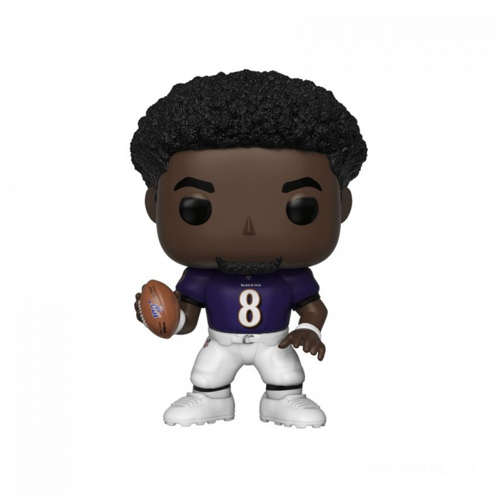 NFL Ravens Lamar Jackson Funko Stand Out! Plastic
