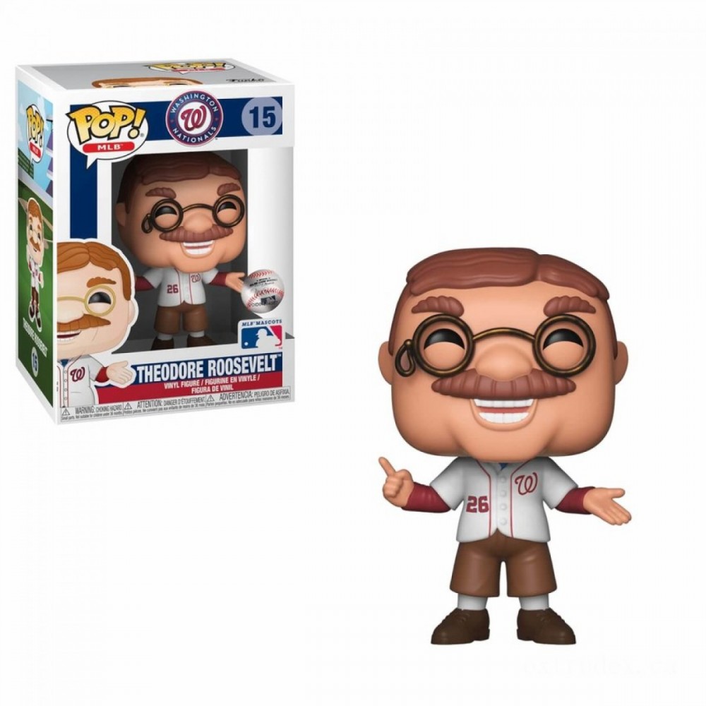 Seasonal Sale - Teddy Roosevelt MLB Funko Stand Out! Vinyl fabric - Blowout:£8