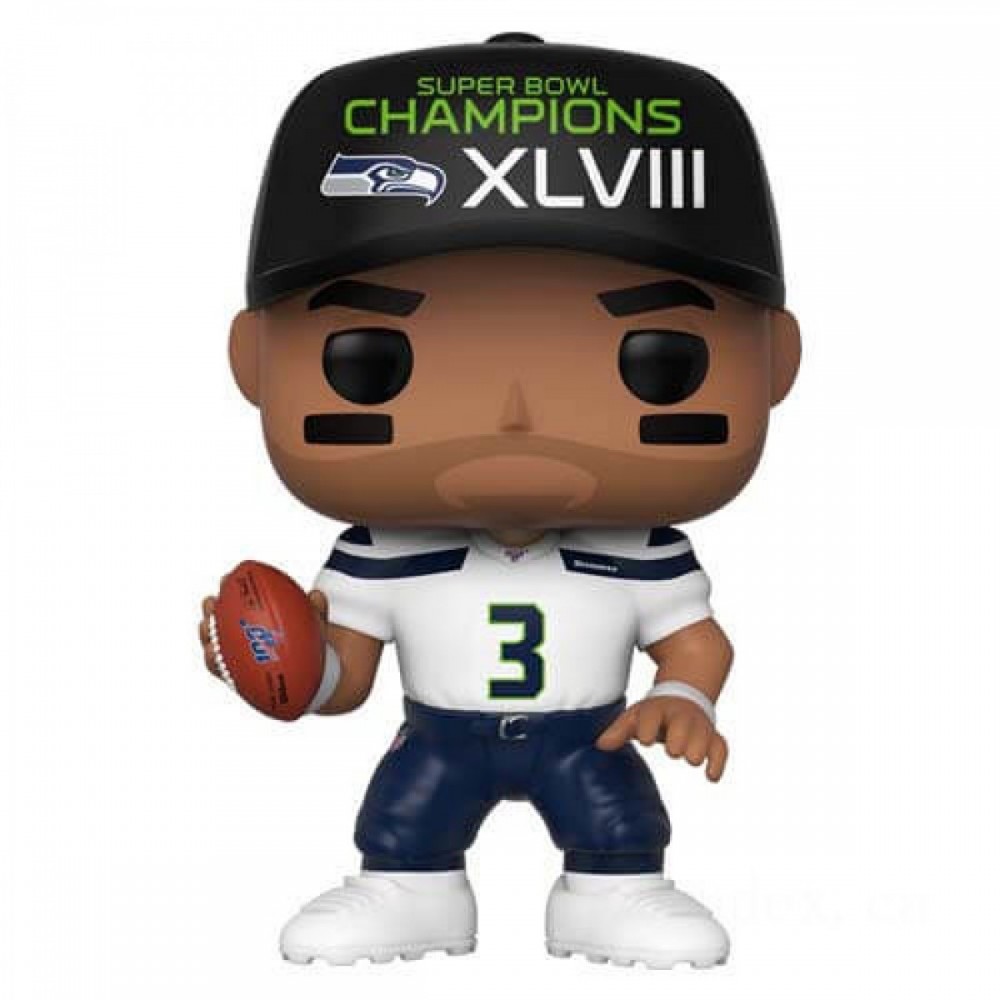 Black Friday Weekend Sale - NFL Seahawks Russell Wilson Funko Stand Out! Plastic - Back-to-School Bonanza:£8