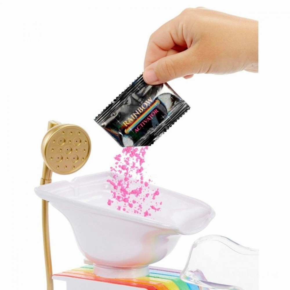 Rainbow High Beauty Shop Playset along with Rainbow of DIY Washable Hair Colour (Figurine Not Consisted Of)