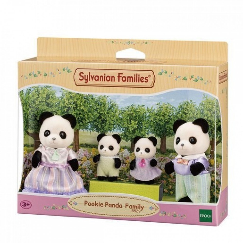 April Showers Sale - Sylvanian Families: Pookie Panda Family - Closeout:£19[lac8640ma]