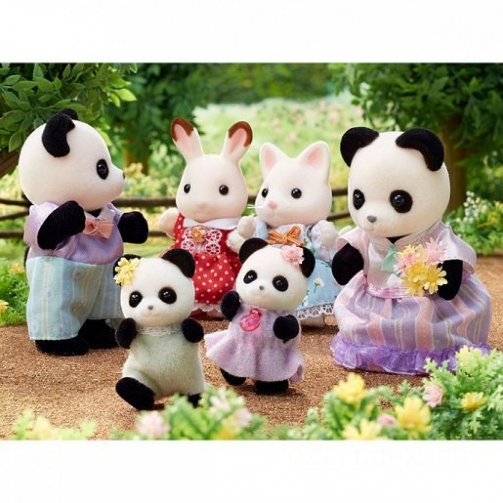 April Showers Sale - Sylvanian Families: Pookie Panda Family - Closeout:£19[lac8640ma]