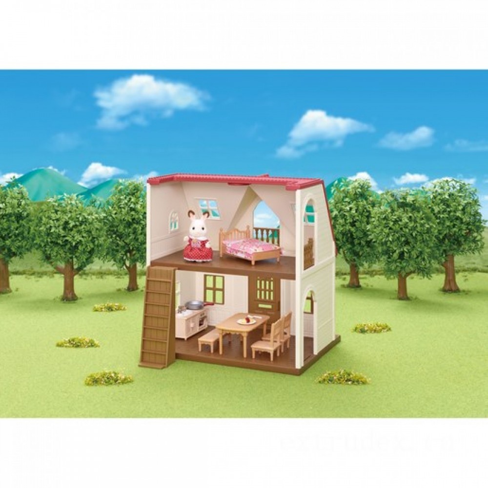 Sylvanian Families Reddish Roof Covering Cosy Home Starter Home