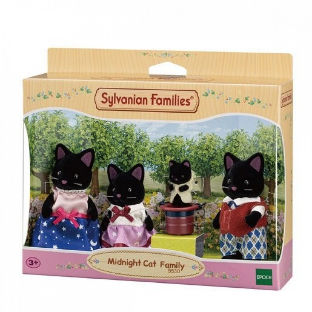 Sylvanian Families: Midnight Pussy-cat Family Members