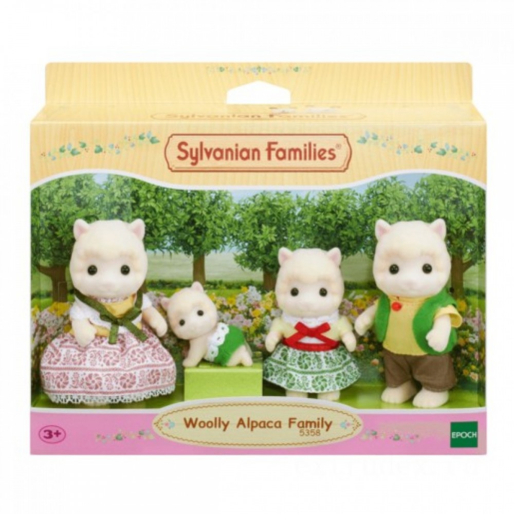 All Sales Final - Sylvanian Families Woolly Alpaca Family - Unbelievable Savings Extravaganza:£15[lac8656ma]