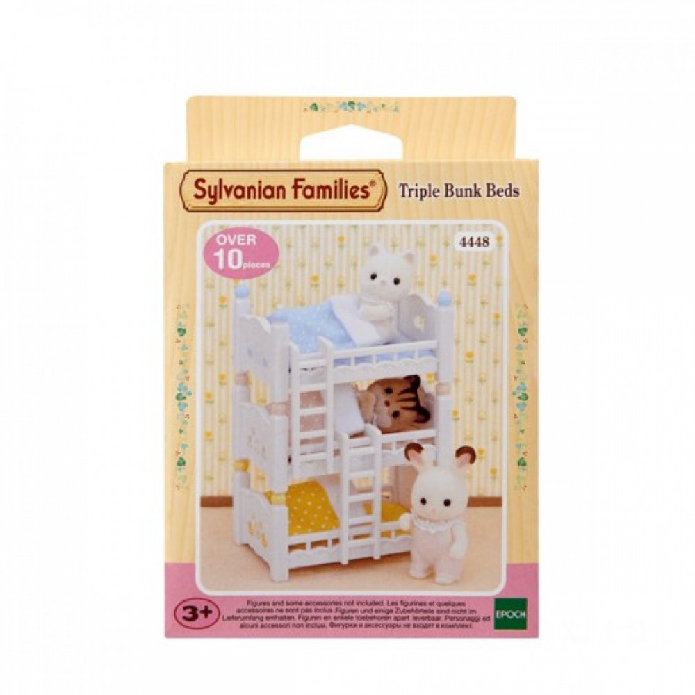 Two for One Sale - Sylvanian Families Triple Bunk Beds - End-of-Season Shindig:£7