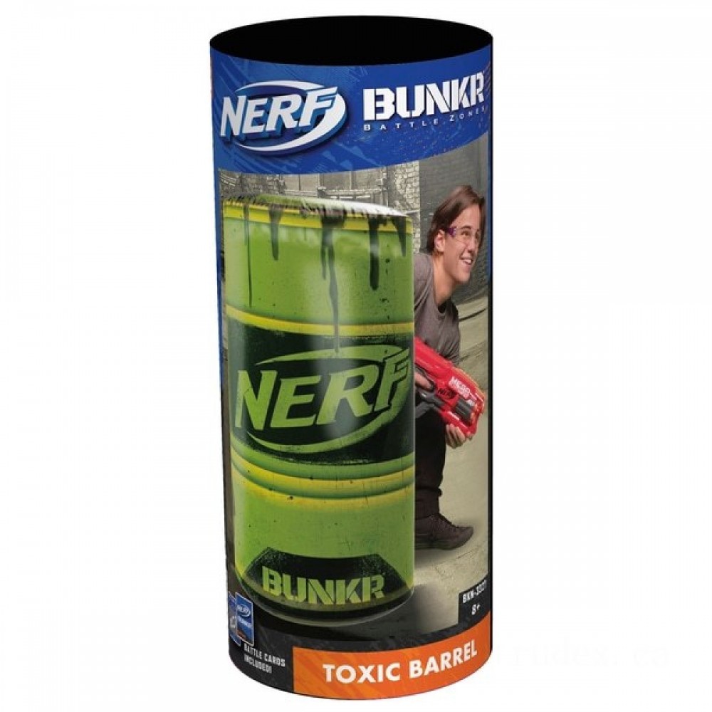Halloween Sale - NERF Bunkr Hide Toxic Barrel - Virtual Value-Packed Variety Show:£7