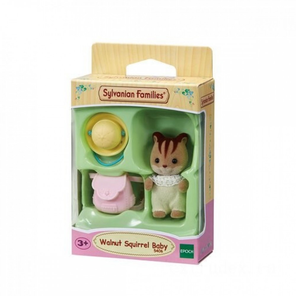 Price Cut - Sylvanian Families Walnut Squirrel Child - New Year's Savings Spectacular:£5
