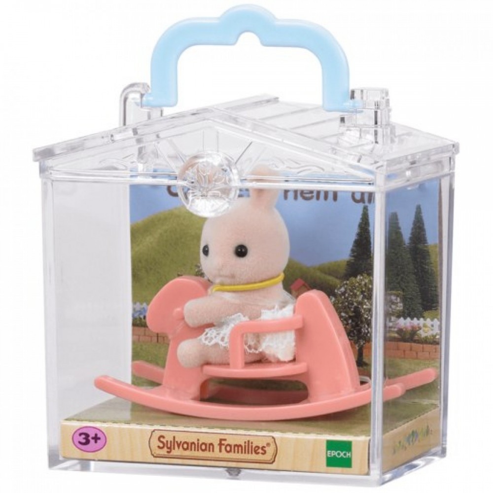 Sylvanian Families Baby Carry Case - Rabbit on Rocking Steed