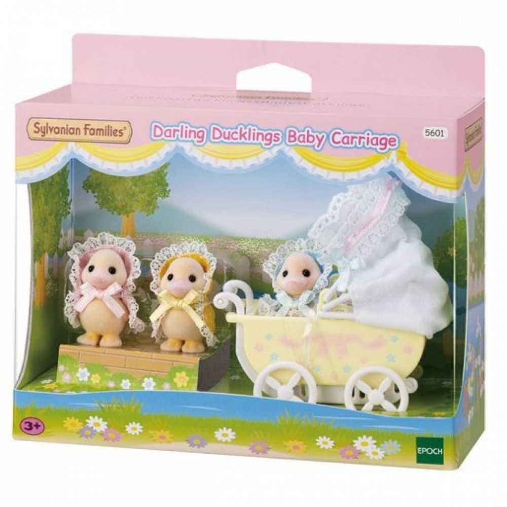 Fire Sale - Sylvanian Familes Darling Ducklings Baby Buggy - Curbside Pickup Crazy Deal-O-Rama:£16