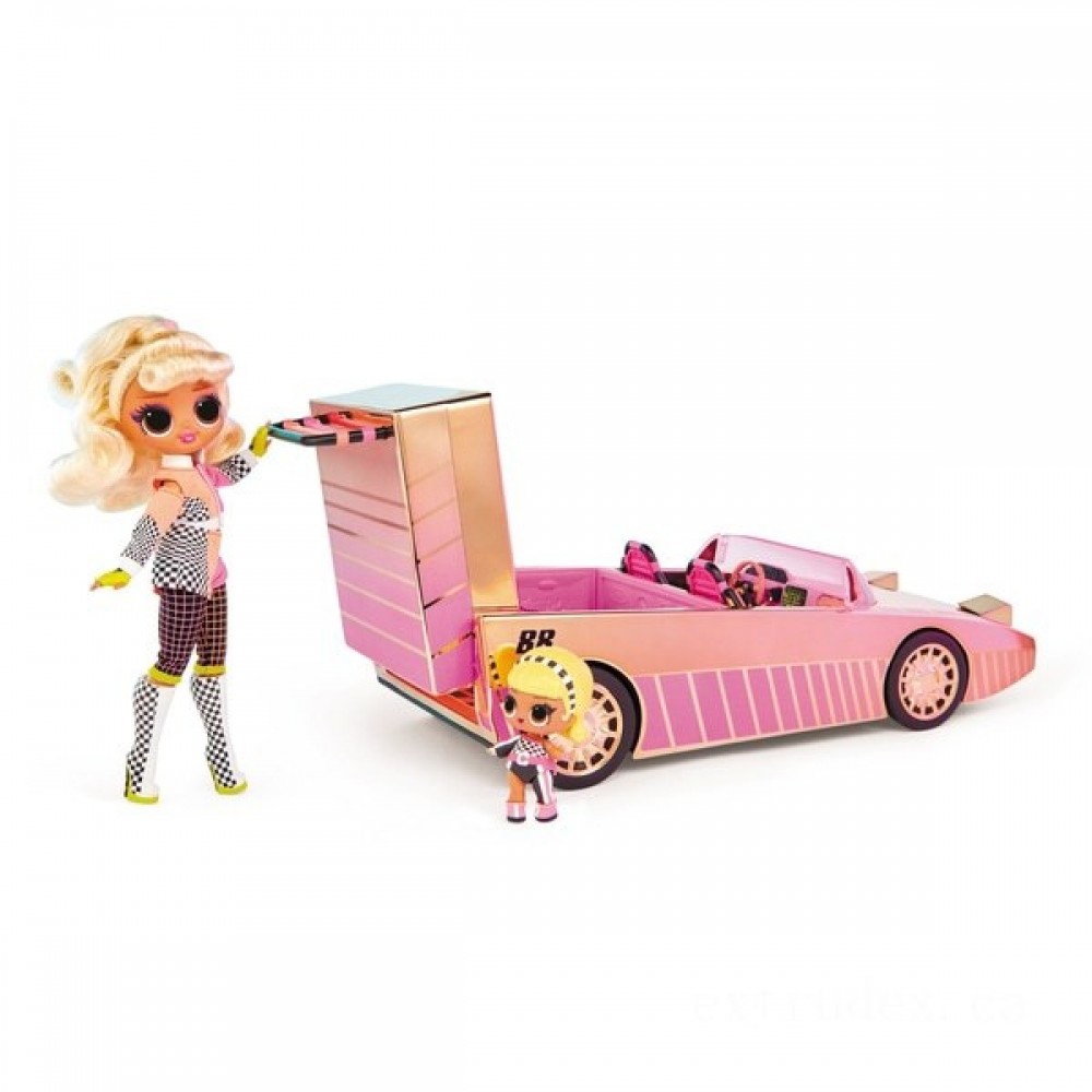 L.O.L. Surprise! Car-Pool Sports Car along with Figurine