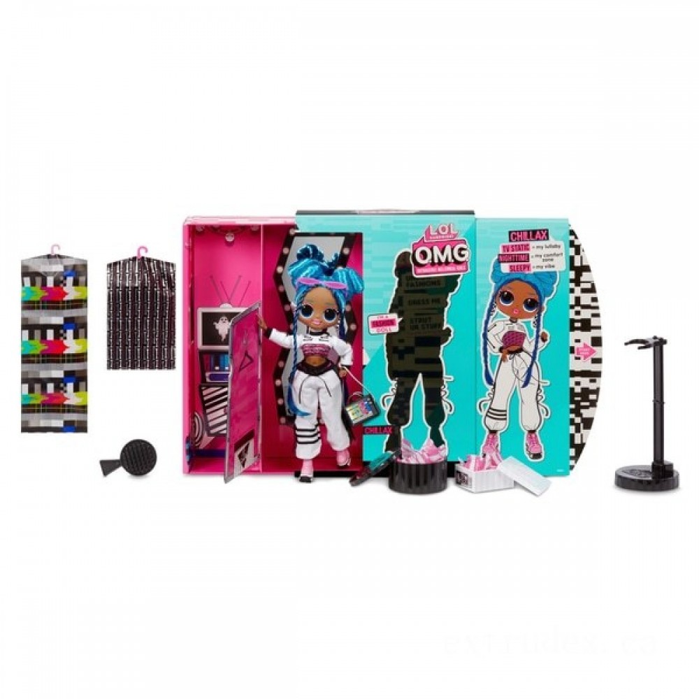 L.O.L. Surprise! O.M.G. Chillax Fashion Trend Toy along with 20 Shocks