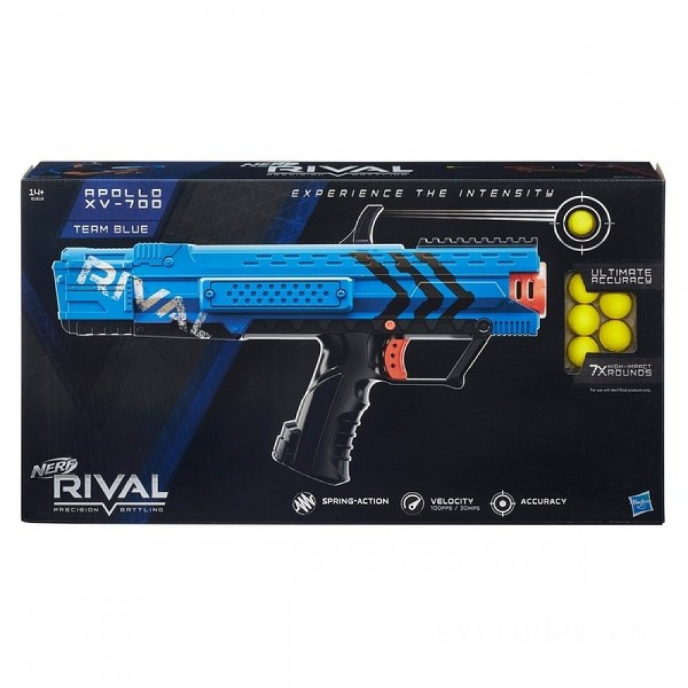 Closeout Sale - NERF Rival Apollo XV-700 Blaster Blue - New Year's Savings Spectacular:£11